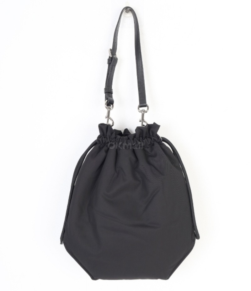 Vivienne Westwood RE-NYLON DRAWSTRING Handbag Black POUCH