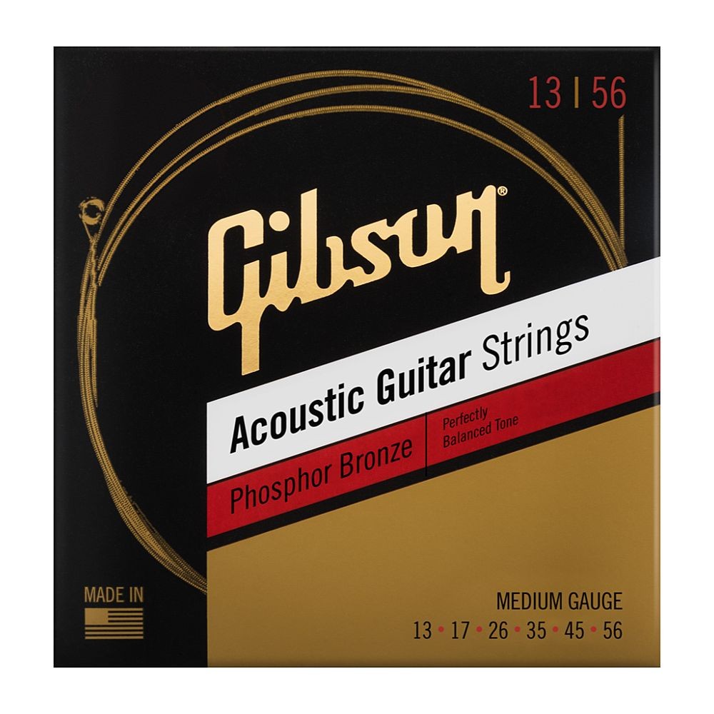 Gibson Phosphor Bronze Acoustic Guitar Strings (.013 - .056)