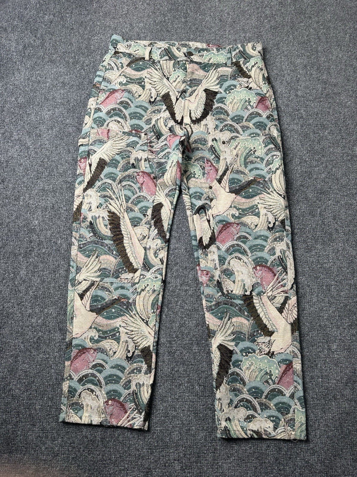 Mens Maison Article Bird Wave Pattern Jacket Pant… - image 3