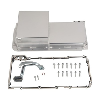 Aluminum Oil Pan Kit For LS LS1/LS2/LS3/LS6, Front Sump, 7-QT, Polished