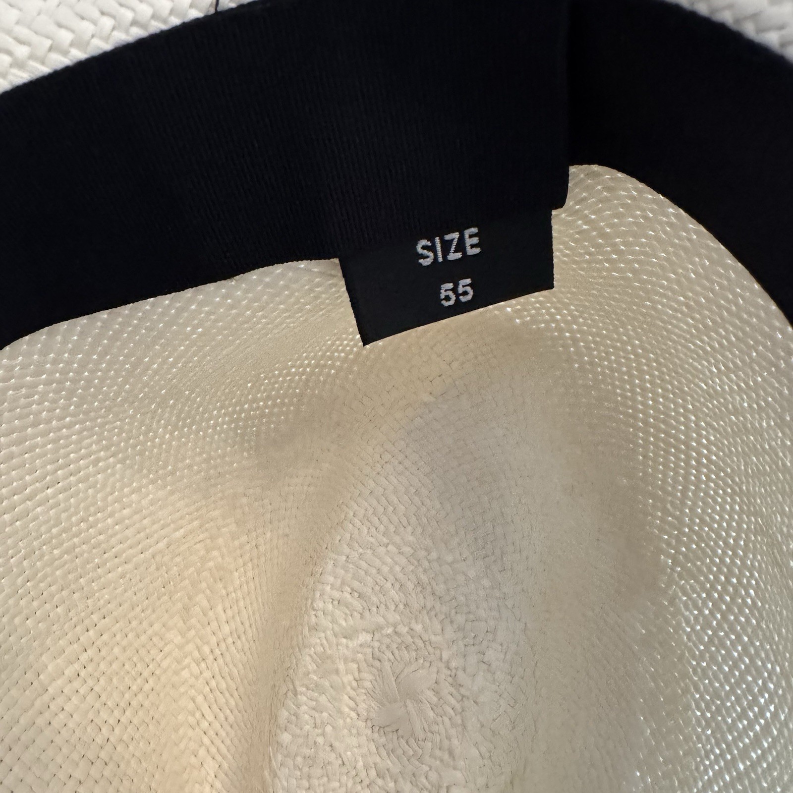 MONTECRISTI 100% STRAW GENUINE PANAMA WHITE HAT 55 Handwoven white fedora 