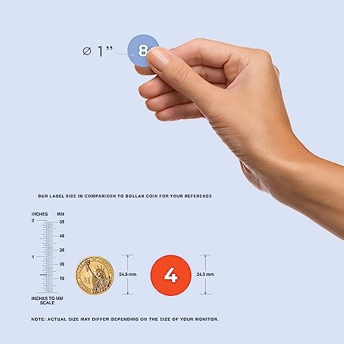 2000 PCS Consecutive Number Stickers 40 1 to 100 - 1 Inch Multi Colour- Round - Picture 4 of 7