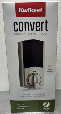 Kwikset Convert Zigbee 3.0 Electronic Smart Lock  - Satin Nickel Finish - SEALED
