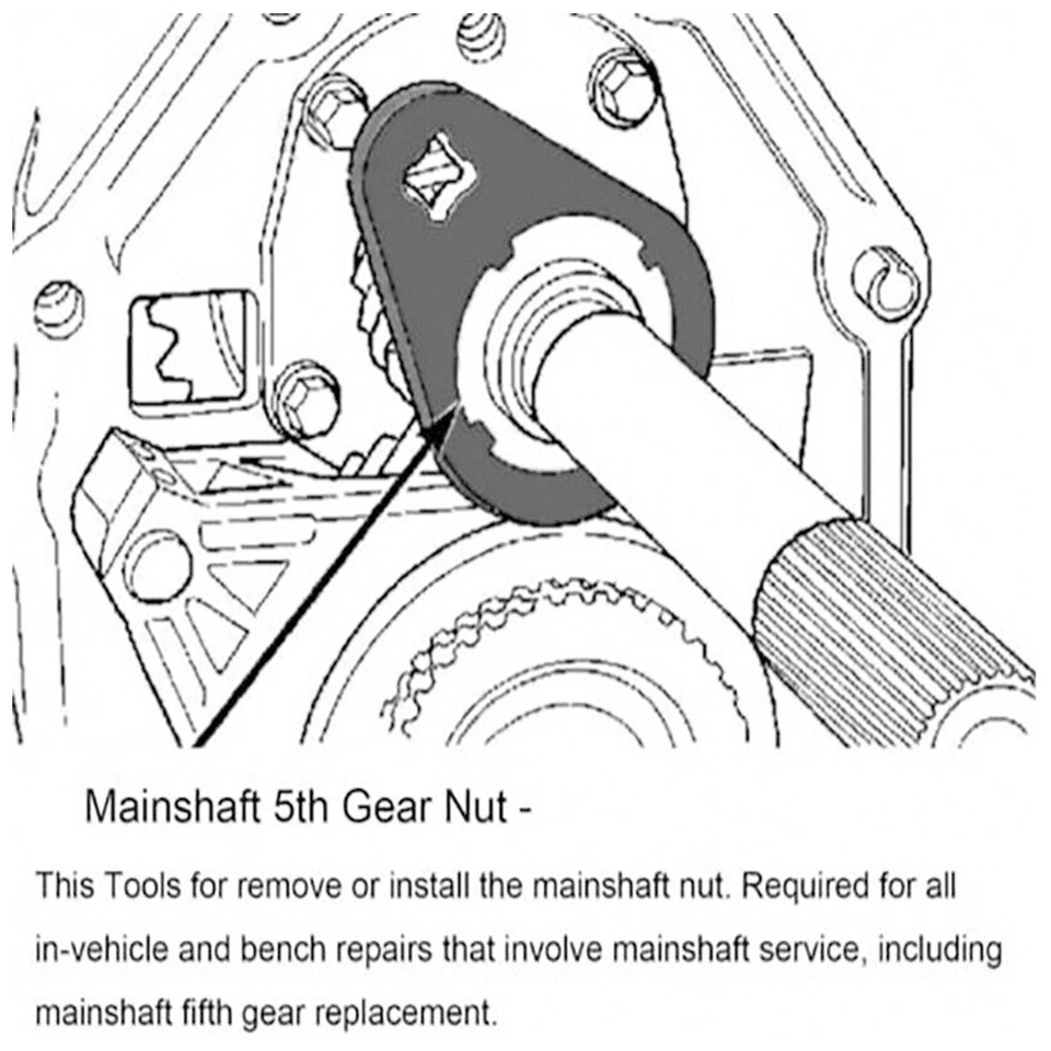 1/2" Drive Mainshaft 5th Gear Nut Wrench Fit for Dodge NV4500 Cummins Diesel xj - Image 4 of 4