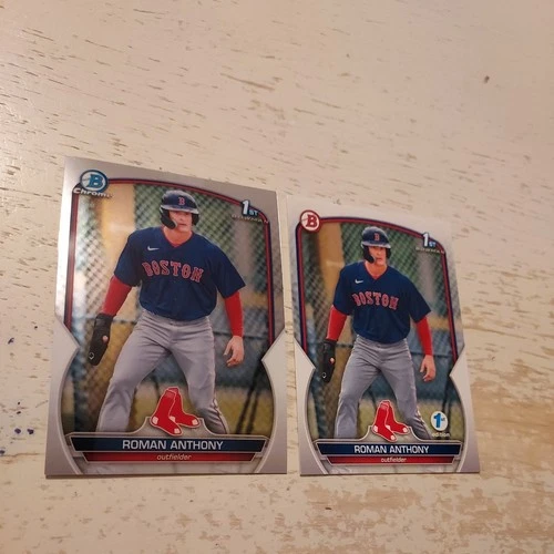(2) Roman Anthony 2023 Bowman Card Lot. Get All Cards In Pictures. Mint