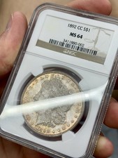 Carson City Grade MS 64 1892 Year Morgan US Dollars (1878-1921
