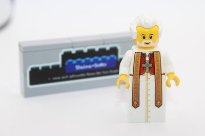 Lego (c) 1x Ritter Figur - Papst - Priester Geistliche - Bewohner - Custom Druck