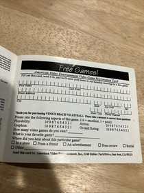 Nintendo NES Venice Beach Volleyball [Instruction Book Manual ONLY]