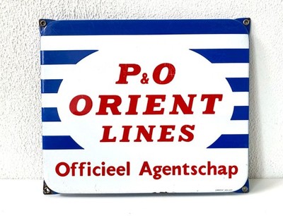P&O Orient Lines Officieel Agentschap | Enamel board van Langcat