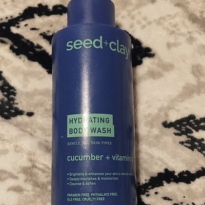 seed+clay Hydrating Body Wash Cucumber Vitamin C Paraben-Free SLS-Free