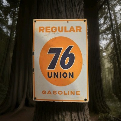 Vintage Union 76 Porcelain Sign Esso Mobil 1 Castrol Station Pump Plate Gas Oil