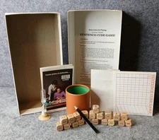 Vintage 1971 Scrabble Sentence Cube Game No 96 Selchow & Righter Complete Set