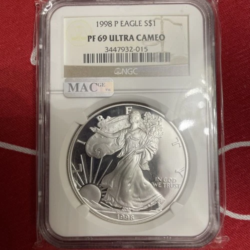 1998-P PROOF American Silver Eagle $1 NGC PF69 PR-69 Ultra Cameo MAC 3447932-015