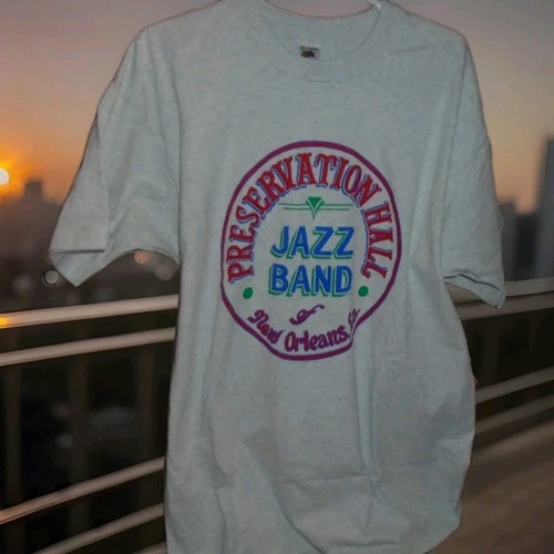 PRESERVATION HALL "JAZZ BAND" NEW ORLEANS VINTAGE TSHIRT MEN Vintage vintage concert t-shirt, vintage, single stitch, B+ condition