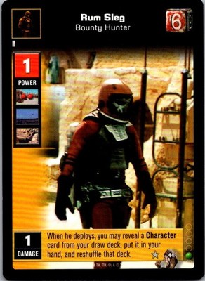 Star Wars Young Jedi CCG Boonta Eve Podrace Rum Sleg, Bounty Hunter # 44