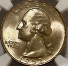 1952 D Washington Silver Quarter NGC MS66+ Tough in Higher Grades/Nicely Toned