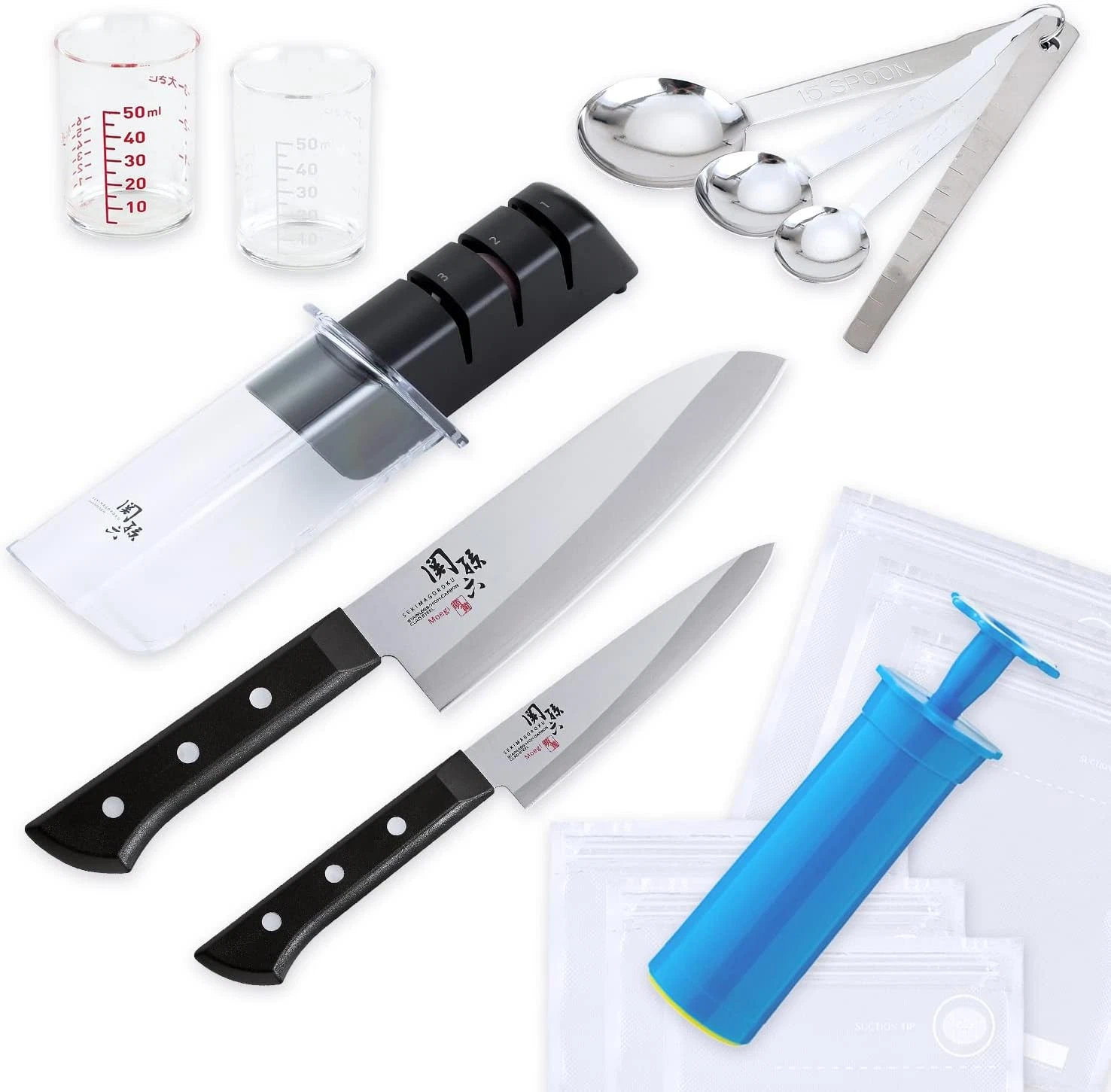 Kai Seki Magoroku Knife and Cookware Set (Light Green) - Includes a 165mm S
Opens in a new window or