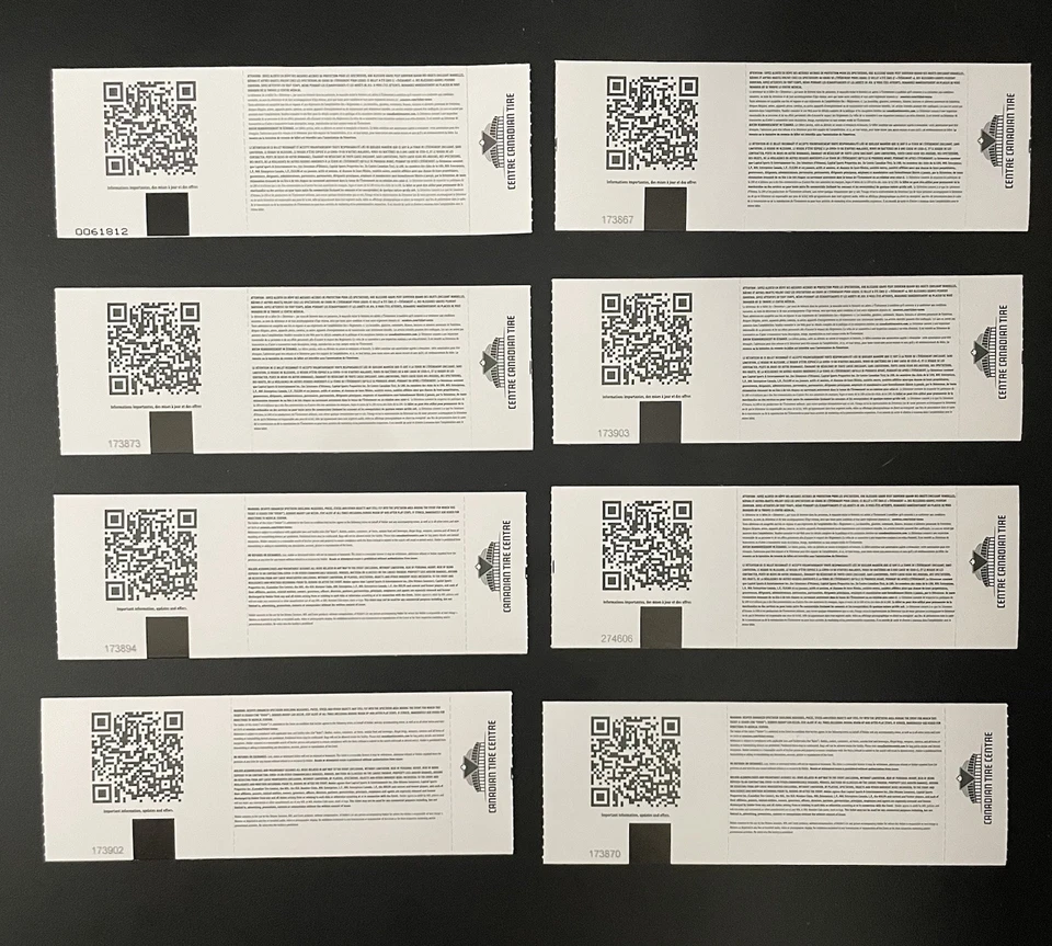 Ticket master stub lot 8X NHL USED Hockey vs. Ottawa Senators 2022-23 Season TML - Image 2 of 2