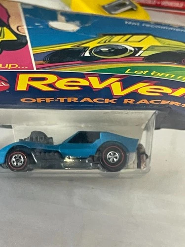 Hot wheels Redline revvers jettin Vette lite blue in blister pack 1973 SWEET