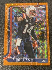 2025 Topps Chrome Robert Spillane Orange Geometric /25 #181 New England Patriots