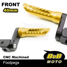 BOB 40mm Lower Rider Footpegs GOLD For Aprilia Tuono 125 17 18 19
