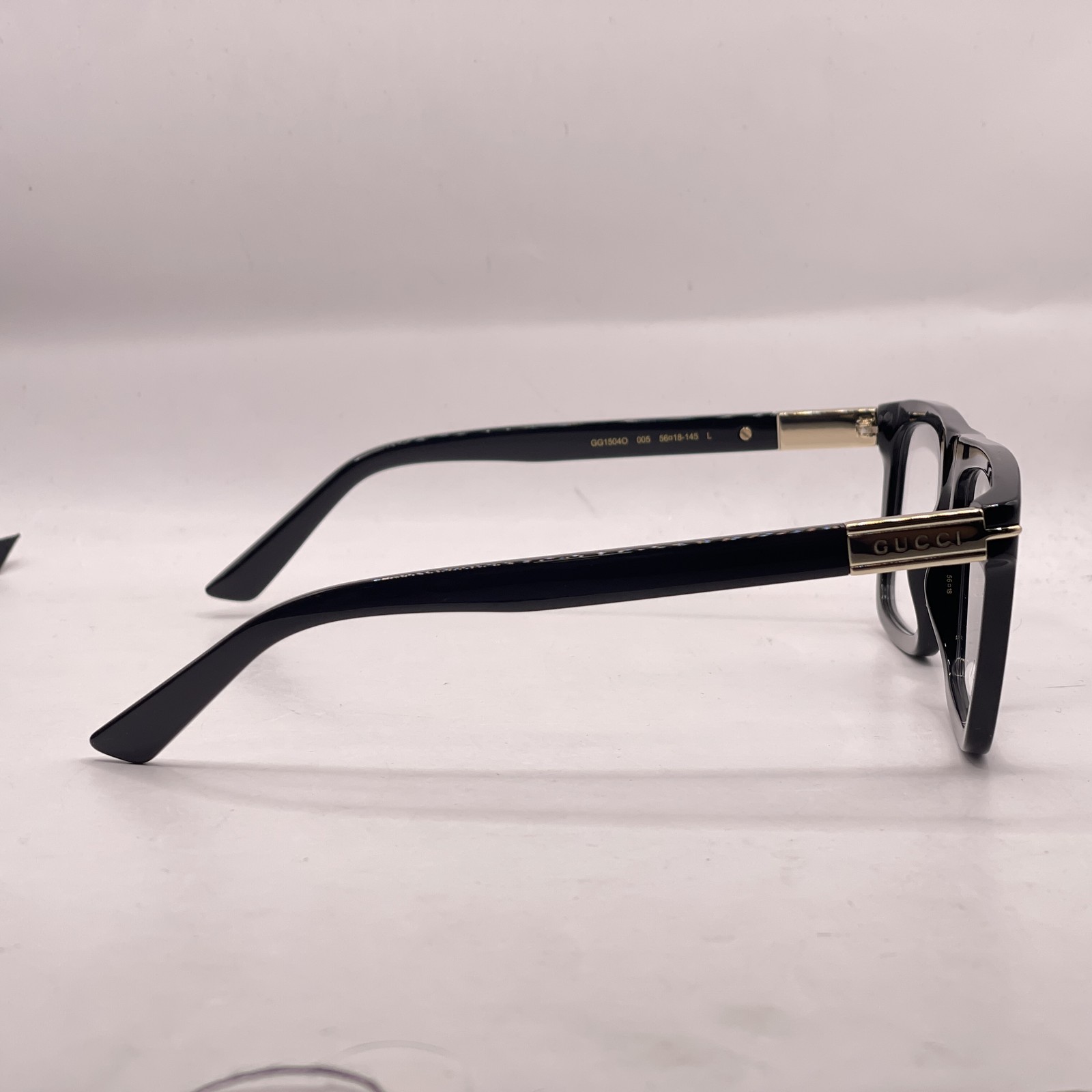 Gucci Mens Large Square Full Rim Eyeglasses GG1504O Black Pre-Owned thumbnail 12