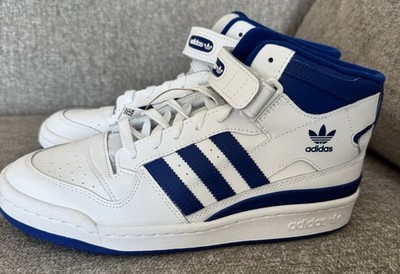 Size 8.5 - Adidas Forum Mid White Royal Blue
