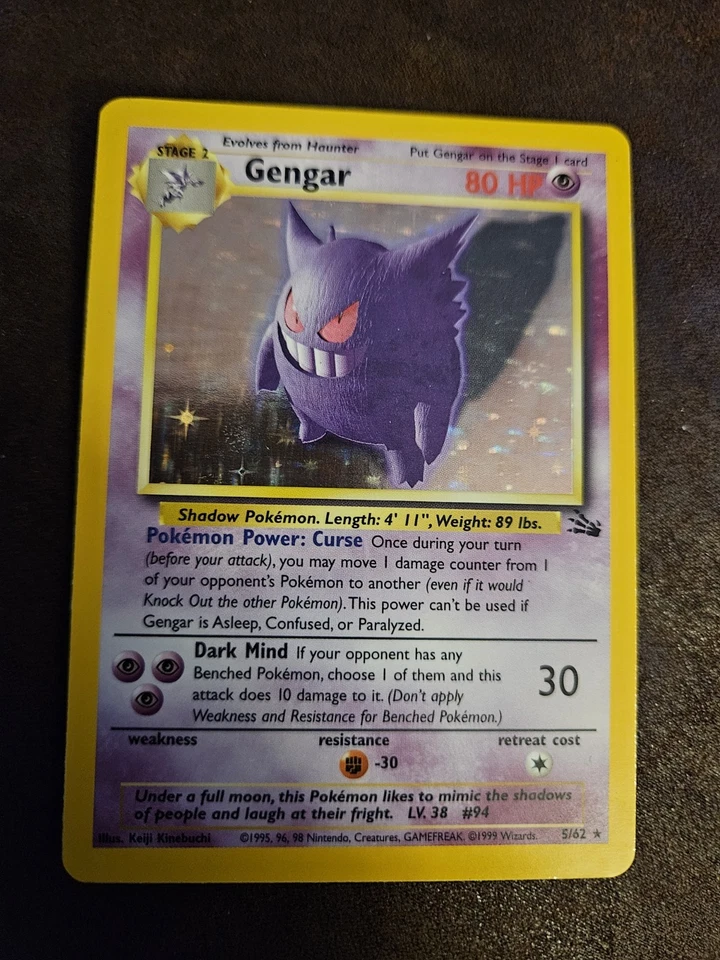 1999 POKÉMON GENGAR holo #5/62 Base Set - Image 3 of 4