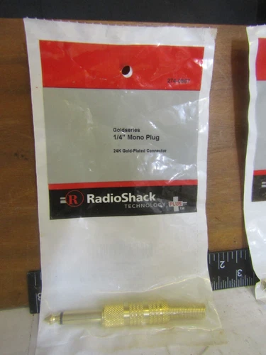 Radioshack Gold Series 24K Plated 1/4" Mono Plug 274-0867