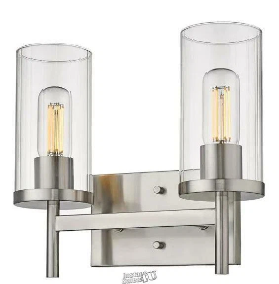 Winslett 8 in. 2-Light Pewter Vanity Light - Image 2 of 3