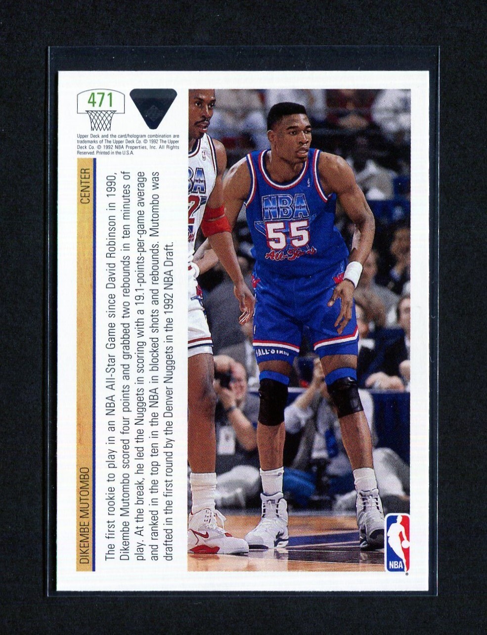 1991-92 Upper Deck - #471 Dikembe Mutombo [West All-Star] Rookie Card ...