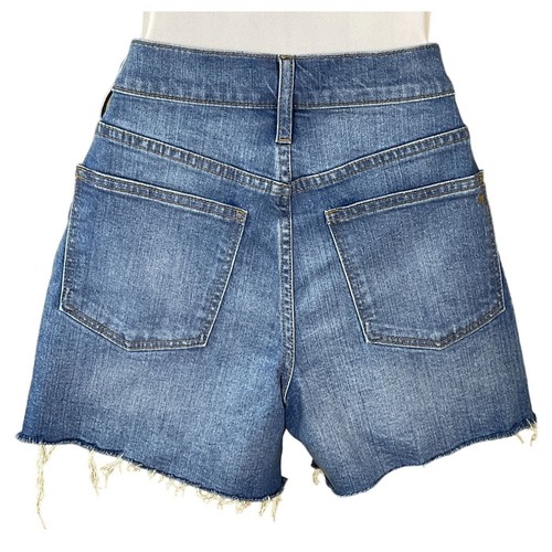 Madewell High-Rise Denim Cut-off Shorts Button Fly Frayed Hem Size 26 - Picture 4 of 9