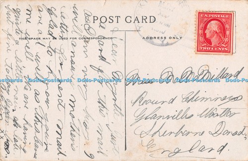 R300900 Blue Flowers F H Alt Postcard 1909 - 第 2/4 張圖片