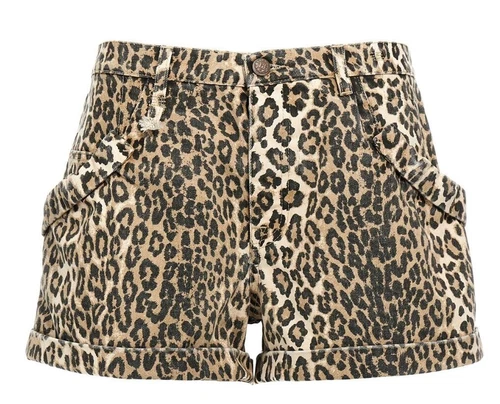 R13 Short 'Pouch Pocket'  leopard new with tag