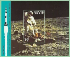 Nevis Scott 590 Apollo 11 Moon Landing Souvenir Sheet Mint Never Hinged