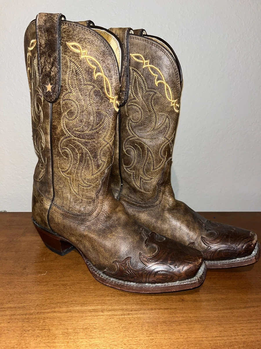 Tony lama snip toe cowboy cheap boots