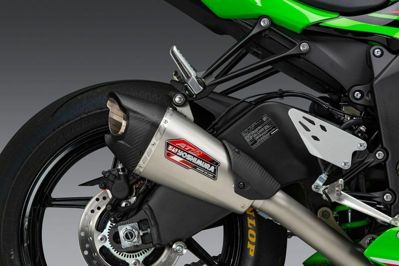 YOSHIMURA KAWASAKI ZX-6R 2019-24 AT2 STAINLESS 3/4 EXHAUST W