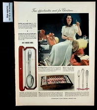 1937 International Silver Co. 1847 Rogers Bros. Christmas Vintage Print Ad 31688