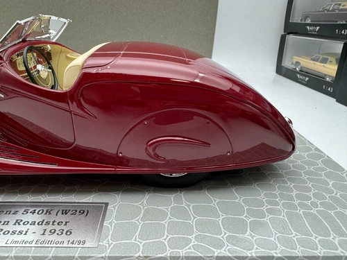 AMC 1/18 Mercedes Benz 540K W29 Stromllnien Roadster 1936 Erdmann & Rossi Red - Picture 8 of 16