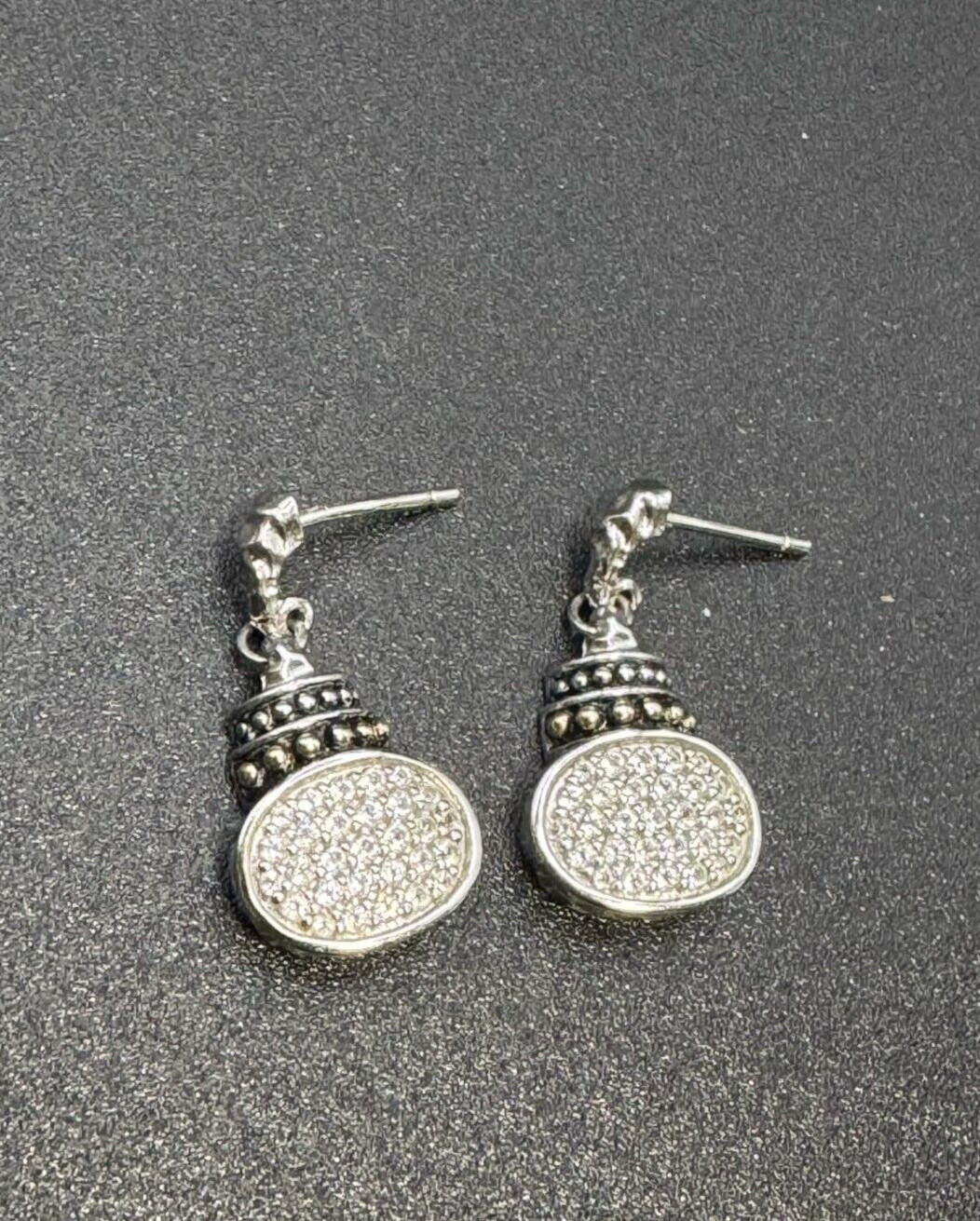 Brighton Inspired Silver Dangle Post Earrings - image 1