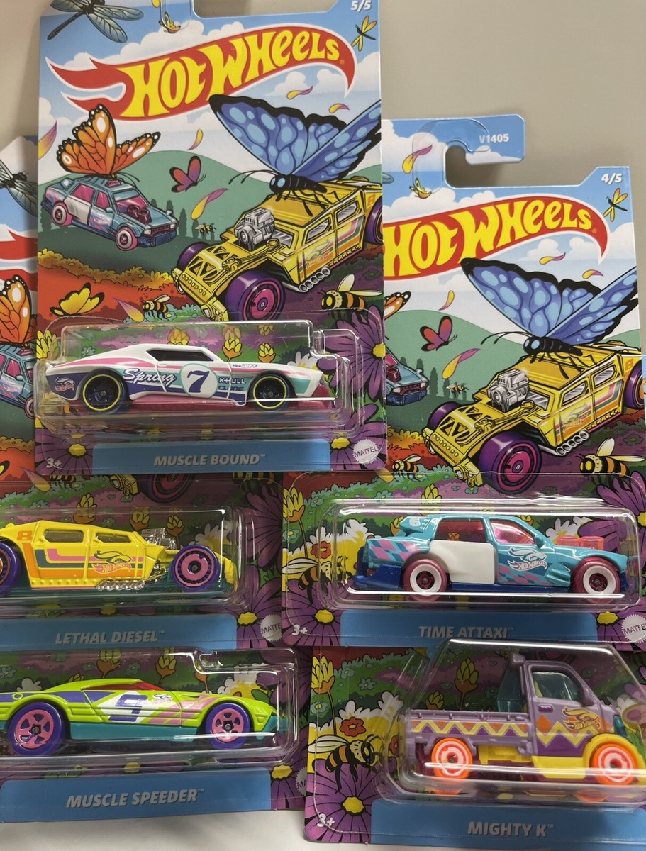 2025 VHTF Hot Wheels Spring Mix 1 Limited Edition 5-Card Set