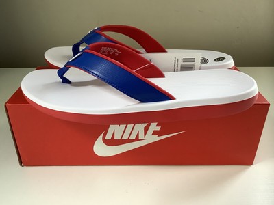 Nike Women's Bella Kai Thong Sandals Flip Flops - Red/White/Blue - Sz 10 | eBay
