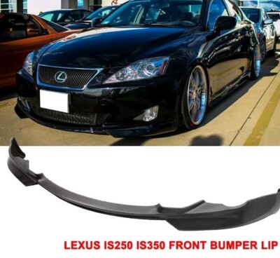 V Style Front Bumper Lip Splitter For 2009-2010 Lexus IS250 IS350 - Unpainted PU