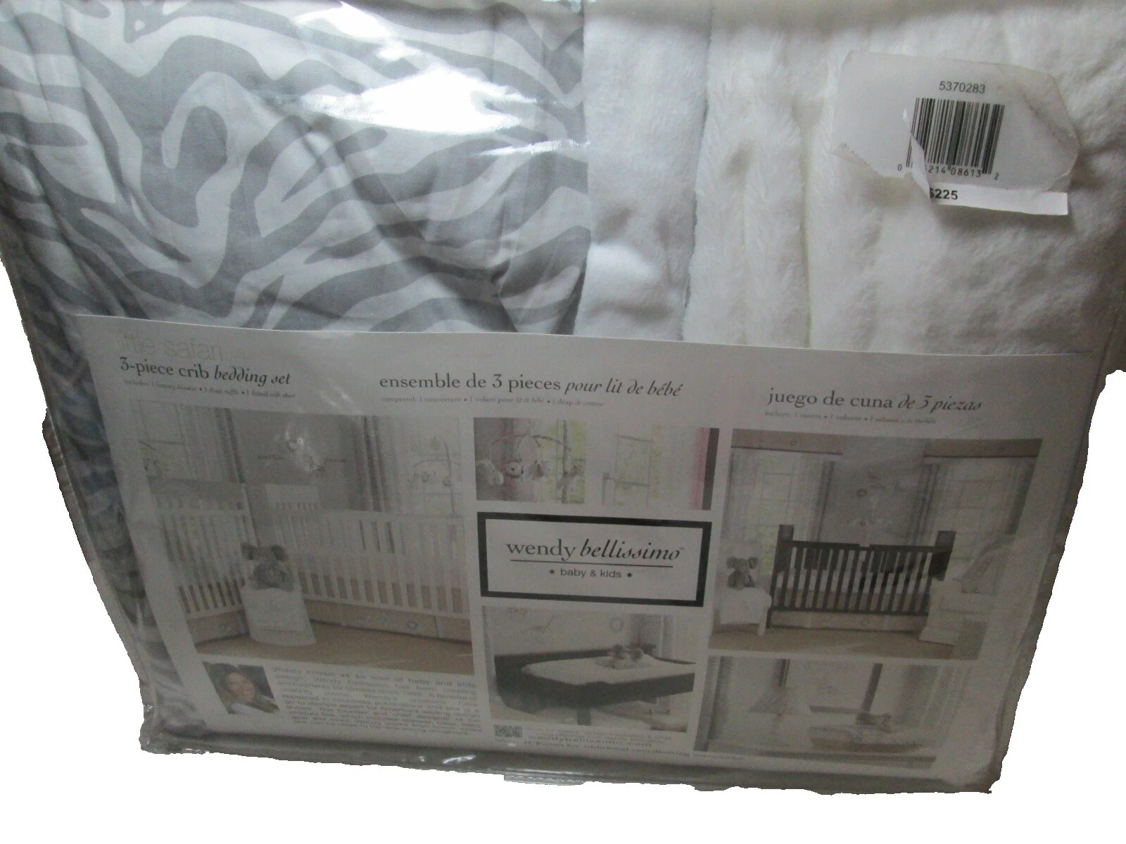 Algodón blanco Safari Conjuntos de Ropa de cama de vivero