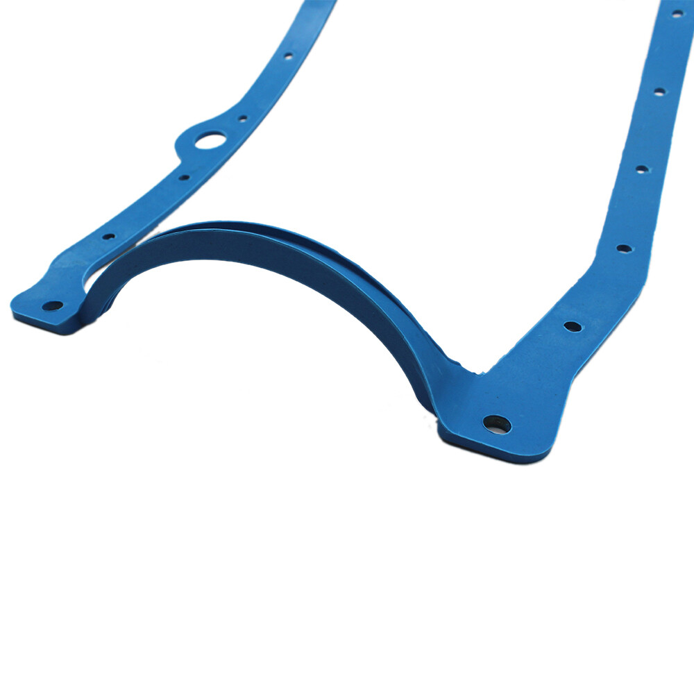 SBC 1 Piece Oil Pan Gasket Blue Late Fits 19861995 SB Chevy 305 350 eBay