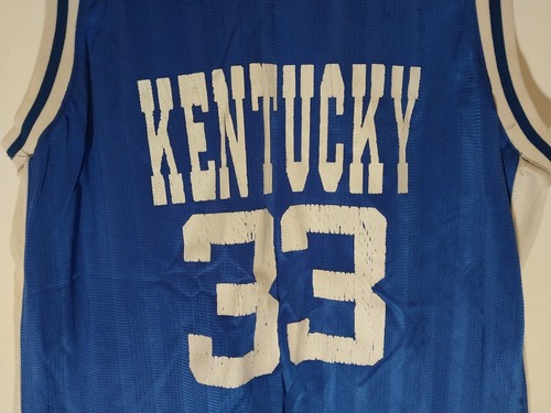 Maglia basket vintage University of Kentucky Wildcats Converse 33 blu: XL - Foto 3 di 8