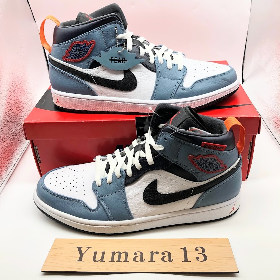 FACETASM × Nike Air Jordan 1 Mid White Navy CU2802-100 Men's FACETASM × Nike Air Jordan 1 Mid White Navy CU2802-100 Men's