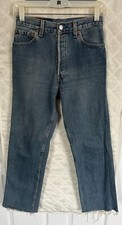Vintage 1996 Levi's 501 Washed Frayed Blue Denim Jeans READ USA 90s y2k pants