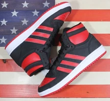 Adidas Top Ten RB Leather Skate Basketball Shoe Chicago Black/Scarlet-Red FZ6024