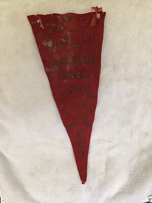 antique felt pennant Gratz Fair, All Home Days, Souvenir